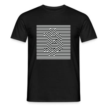 BitCoin Logo black and white BTC - Men's T-Shirt - black - Front - AI Model Male 178 light (178cm)