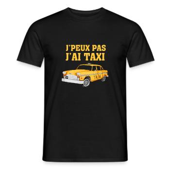 j'peux pas j'ai taxi - T-shirt homme - noir - Devant - AI Model Male 178 light (178cm)