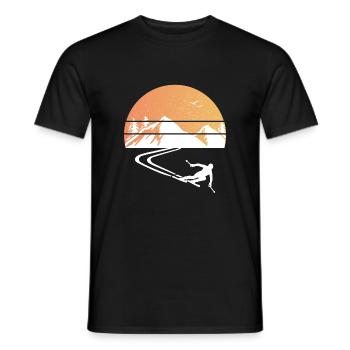 Skifahrer Ski Retro Berge Geschenk Ski Carving - Männer T-Shirt - Schwarz - Vorne - AI Model Male 178 light (178cm)