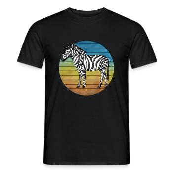 Zebra - Männer T-Shirt - Schwarz - Vorne - AI Model Male 178 light (178cm)