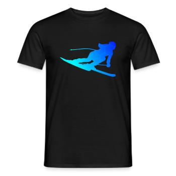 Ski Femmes Ski Filles Skieuses - T-shirt homme - noir - Devant - AI Model Male 178 light (178cm)