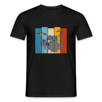 Drums Lustiges Geschenk Drummer Batterie - Männer T-Shirt - Schwarz - Vorne - AI Model Male 178 light (178cm)