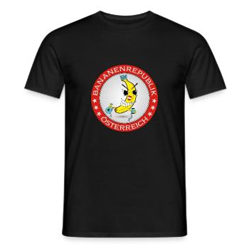 Bananenrepublik Österreich - Männer T-Shirt - Schwarz - Vorne - AI Model Male 178 light (178cm)