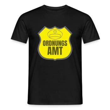 Polizist, Polizistin, Politesse, Ordnungsamt, - Männer T-Shirt - Schwarz - Vorne - AI Model Male 178 light (178cm)