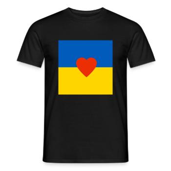 Ukraine - Männer T-Shirt - Schwarz - Vorne - AI Model Male 178 light (178cm)