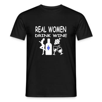 Wein - Männer T-Shirt - Schwarz - Vorne - AI Model Male 178 light (178cm)