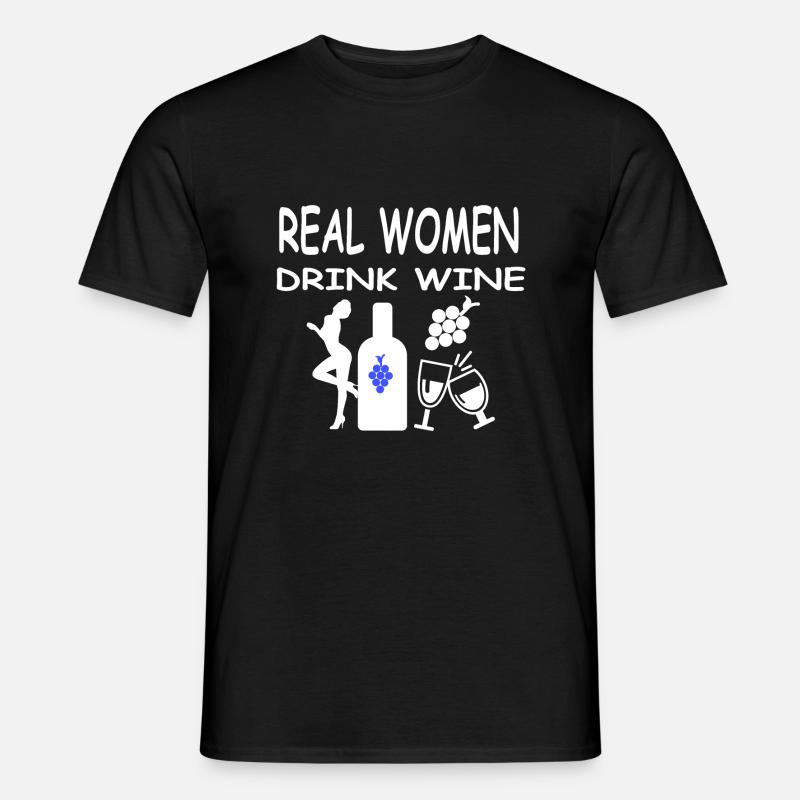 Wein - Männer T-Shirt - Schwarz