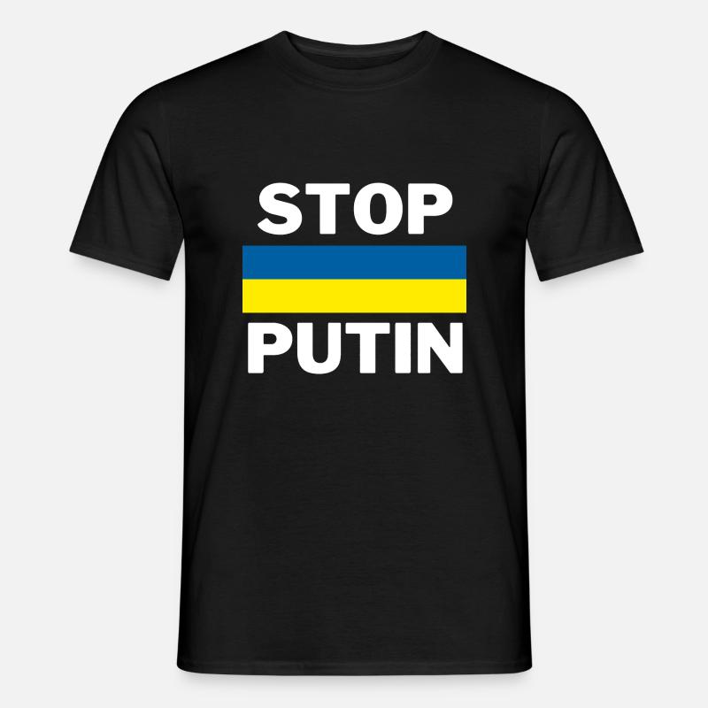 Arrêtez Poutine - T-shirt homme - noir