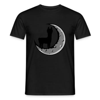 Mond Lama Silhouette - Männer T-Shirt - Schwarz - Vorne - AI Model Male 178 light (178cm)