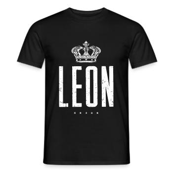 Léon - T-shirt homme - noir - Devant - AI Model Male 178 light (178cm)
