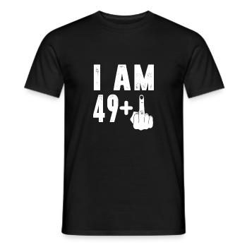 J’ai 49 ans et plus - T-shirt homme - noir - Devant - AI Model Male 178 light (178cm)
