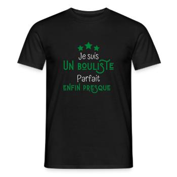 Je suis bouliste parfait enfin presque - T-shirt homme - noir - Devant - AI Model Male 178 light (178cm)