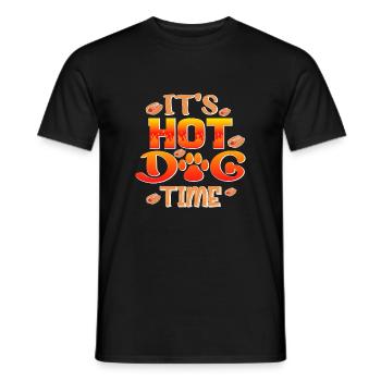 It´s Hot Dog Time - Männer T-Shirt - Schwarz - Vorne - AI Model Male 178 light (178cm)