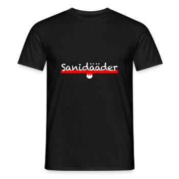 Fränkisches Shirt Sanitäter - Männer T-Shirt - Schwarz - Vorne - AI Model Male 178 light (178cm)