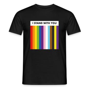 Fierté Allyship Je ME TIENS AVEC VOUS - T-shirt homme - noir - Devant - AI Model Male 178 light (178cm)