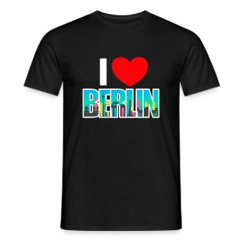 I love berlin - Männer T-Shirt - Schwarz - Vorne - AI Model Male 178 light (178cm)