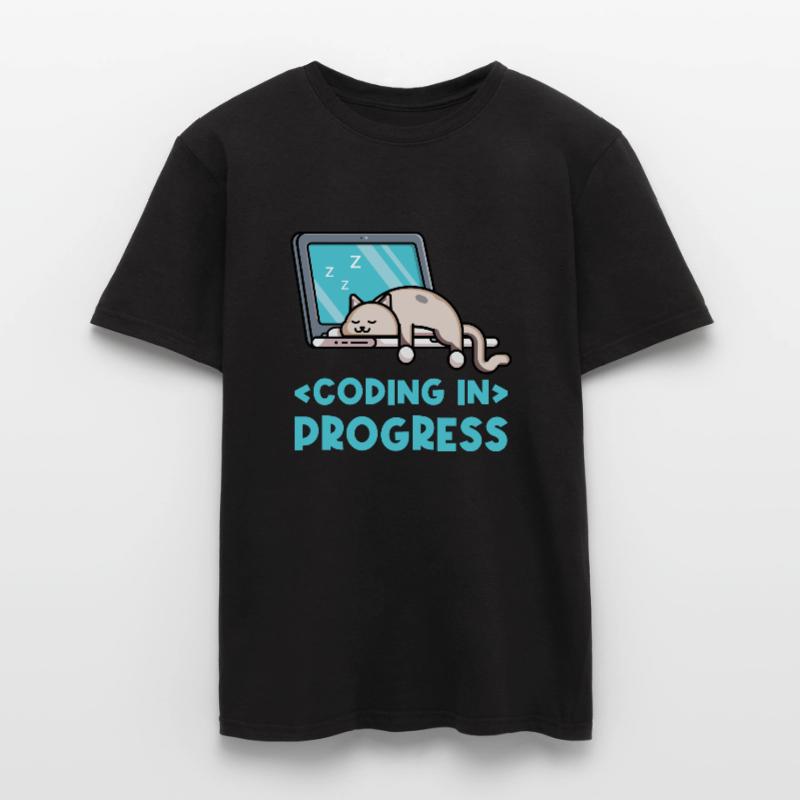 Coding In Progress Coder Programmer Computer Nerd Männer T-Shirt