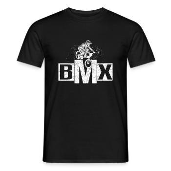BMX cooles Retro Fan Geschenk Motiv für Junge Mädc - Männer T-Shirt - Schwarz - Vorne - AI Model Male 178 light (178cm)