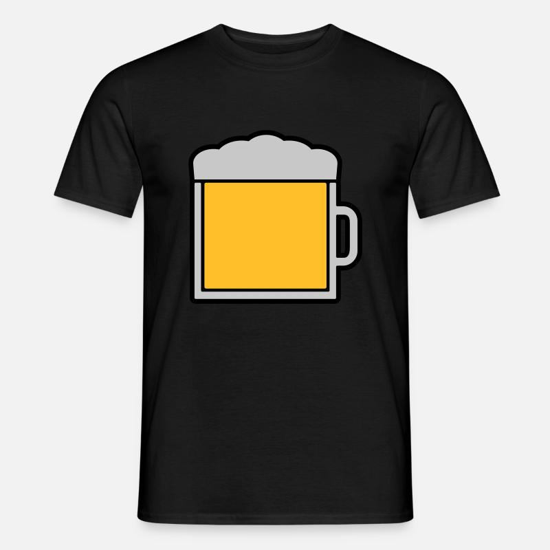 Icon Logo Großes Bierglas - Männer T-Shirt - Schwarz