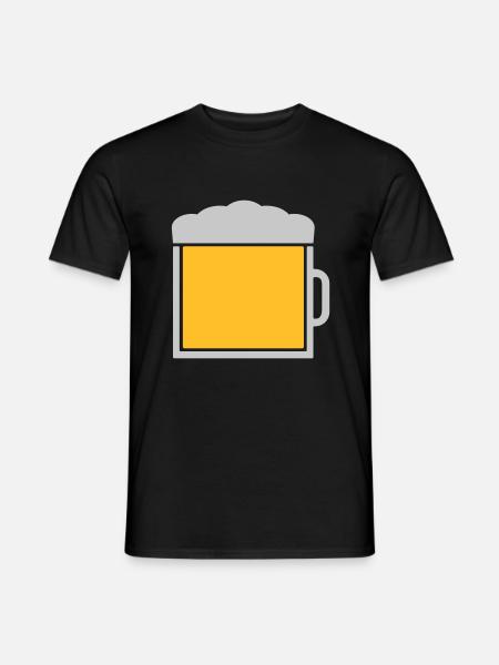 Large beer glass icon logo - Men's T-Shirt - black