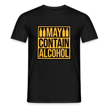 Hinweis May Contain Alcohol - Männer T-Shirt - Schwarz - Vorne - AI Model Male 178 light (178cm)