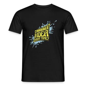 Thats a horrible Idea - Men's T-Shirt - black - Front - AI Model Male 178 light (178cm)