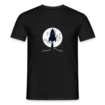 Décollage de la fusée Silhouette - T-shirt homme - noir - Devant - AI Model Male 178 light (178cm)