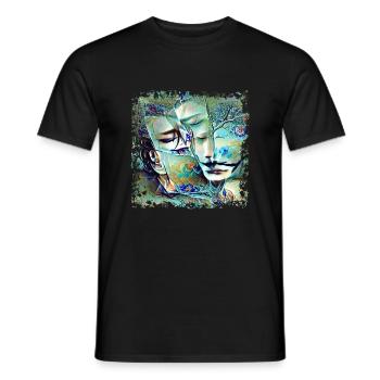 Toujours dormir l’amour - T-shirt homme - noir - Devant - AI Model Male 178 light (178cm)