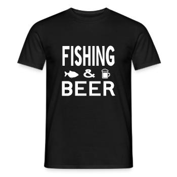 Pêche - T-shirt homme - noir - Devant - AI Model Male 178 light (178cm)