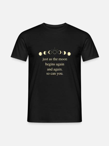 Moon Inspiring Saying Universe Motivation - Men's T-Shirt - black