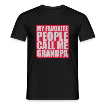 People Call Me Grandpa - Men's T-Shirt - black - Front - AI Model Male 178 light (178cm)