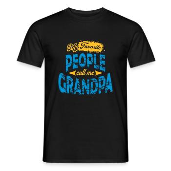 People Call Me Grandpa - Men's T-Shirt - black - Front - AI Model Male 178 light (178cm)