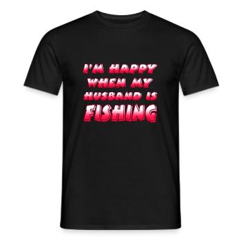 Pêche - T-shirt homme - noir - Devant - AI Model Male 178 light (178cm)