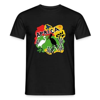 Afrique Oiseaux - T-shirt homme - noir - Devant - AI Model Male 178 light (178cm)