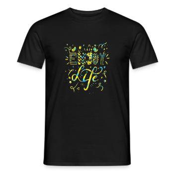 Denken Sie über den Tellerrand hinaus positive Gedanken glücklich - Männer T-Shirt - Schwarz - Vorne - AI Model Male 178 light (178cm)