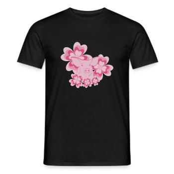 Cochon - T-shirt homme - noir - Devant - AI Model Male 178 light (178cm)