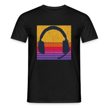 Jeu Écouter Gaming Gamer Cadeau Joueur Joueur - T-shirt homme - noir - Devant - AI Model Male 178 light (178cm)