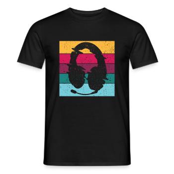 Jeu Écouter Gaming Gamer Cadeau Joueur Joueur - T-shirt homme - noir - Devant - AI Model Male 178 light (178cm)