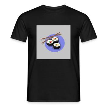 sushi - Männer T-Shirt - Schwarz - Vorne - AI Model Male 178 light (178cm)