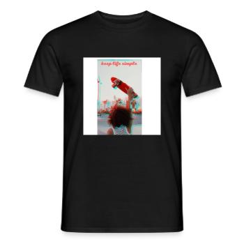 Halten Sie das Leben einfach - Männer T-Shirt - Schwarz - Vorne - AI Model Male 178 light (178cm)