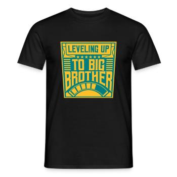 Leveling up big brother - Männer T-Shirt - Schwarz - Vorne - AI Model Male 178 light (178cm)