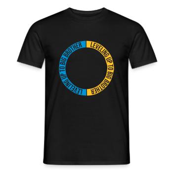 Leveling up big brother - Men's T-Shirt - black - Front - AI Model Male 178 light (178cm)