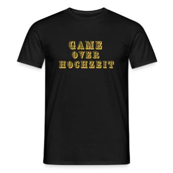 The game is from wedding marriage - Men's T-Shirt - black - Front - AI Model Male 178 light (178cm)