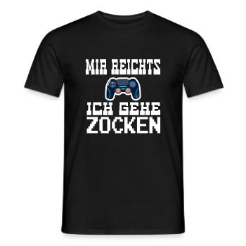Mir reichts ich gehe ZOCKEN - Männer T-Shirt - Schwarz - Vorne - AI Model Male 178 light (178cm)