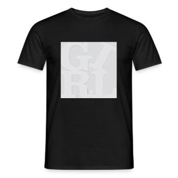 Girl WordPlay art original 2 - T-shirt homme - noir - Devant - AI Model Male 178 light (178cm)
