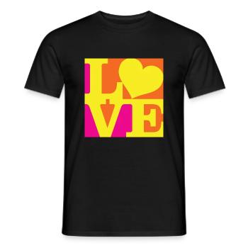 Love WordPlay original art 4 - Men's T-Shirt - black - Front - AI Model Male 178 light (178cm)