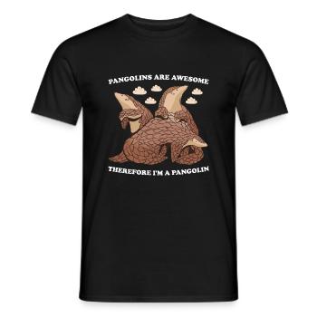 Les pangolins sont géniaux donc je suis un pangolin - T-shirt homme - noir - Devant - AI Model Male 178 light (178cm)
