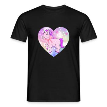 Einhorn - Männer T-Shirt - Schwarz - Vorne - AI Model Male 178 light (178cm)