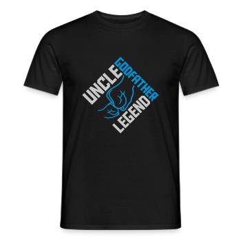 Citation de légende de l’oncle parrain - T-shirt homme - noir - Devant - AI Model Male 178 light (178cm)