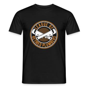 Plombier Ingénieur sanitaire Chauffagiste Mécanicien d’usine - T-shirt homme - noir - Devant - AI Model Male 178 light (178cm)